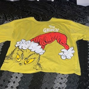 Grinch long sleeve crop top